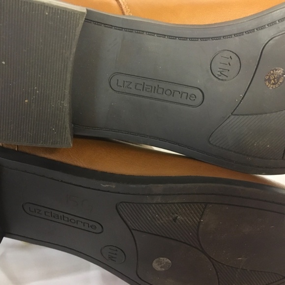 Liz Claiborne women’s boots SZ 11M caramel brown knee high classic faux … - Picture 7 of 12